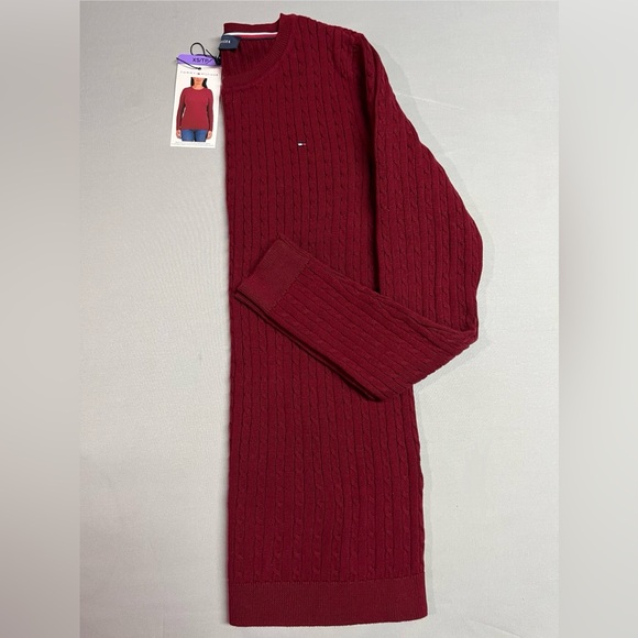 Tommy Hilfiger Women's Long Sleeve Cable Knit Sweater NWT - Picture 4 of 5